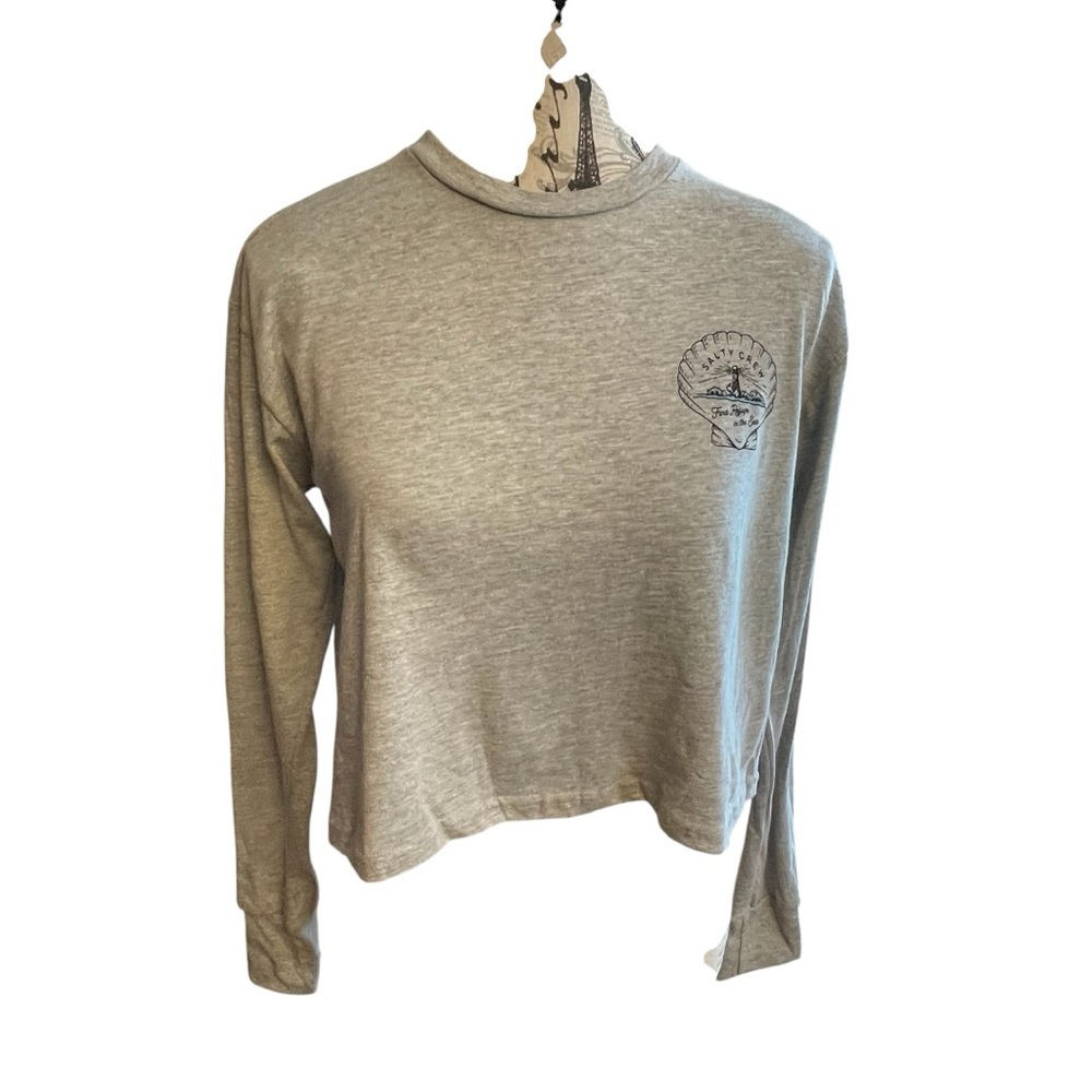 Salty Crew Heather Gray Crop Top